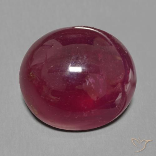 19.10ct طبيعي أحمر غامق ياقوت, بيضوي, نصف شفاف