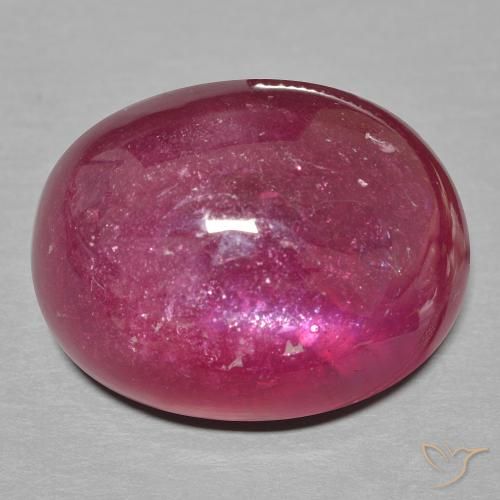 18.86ct طبيعي أحمر نبيذى غامق ياقوت, بيضوي, نصف شفاف