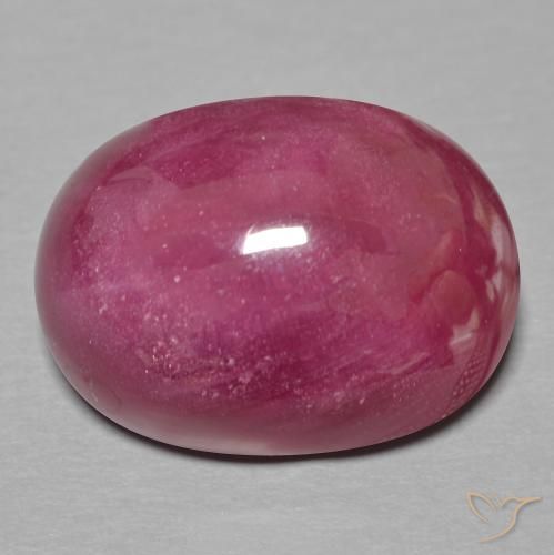 19.48ct طبيعي أحمر غامق ياقوت, بيضوي, نصف شفاف