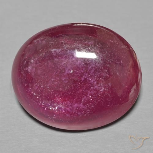 15.15ct طبيعي أحمر غامق ياقوت, بيضوي, نصف شفاف