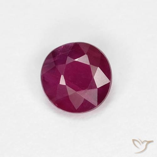 0.31ct طبيعي أحمر غامق ياقوت, دائري, SI