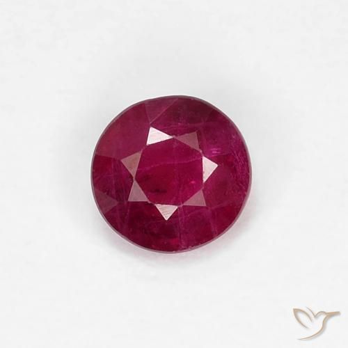 0.30ct طبيعي أحمر غامق ياقوت, دائري, VS-SI