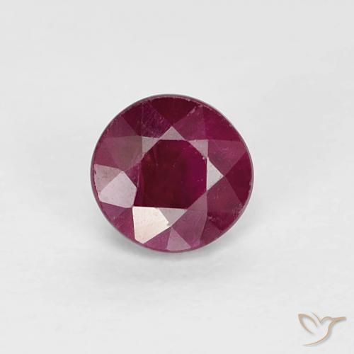 0.32ct طبيعي احمر غامق ياقوت, دائري, VS-SI