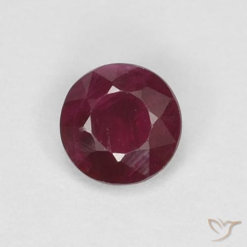 0.29ct طبيعي احمر غامق ياقوت, دائري, SI