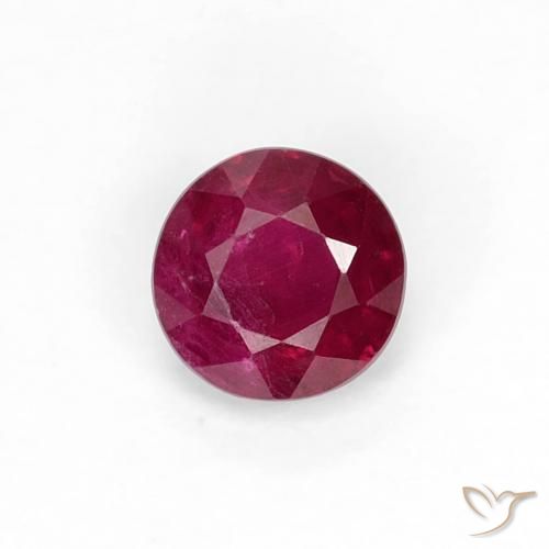 0.33ct طبيعي أحمر غامق ياقوت, دائري, VS-SI