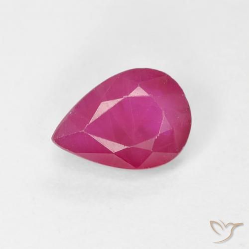 0.99ct طبيعي اوردي امحمر ياقوت, شكل الكمثرى, VS-SI