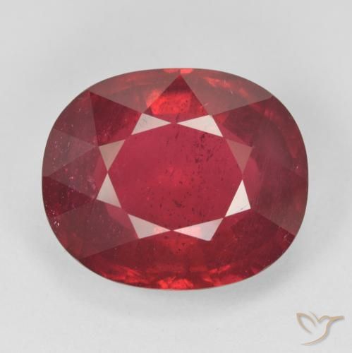 14.98ct طبيعي أحمر متوسط ياقوت, بيضوي, قليلا جدا