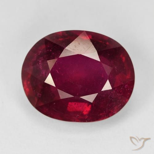 12.05ct طبيعي أحمر دموى ياقوت, بيضوي, قليلا جدا