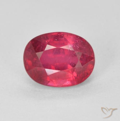 1.99ct طبيعي قرمزى غامق ياقوت, بيضوي, قليلا جدا