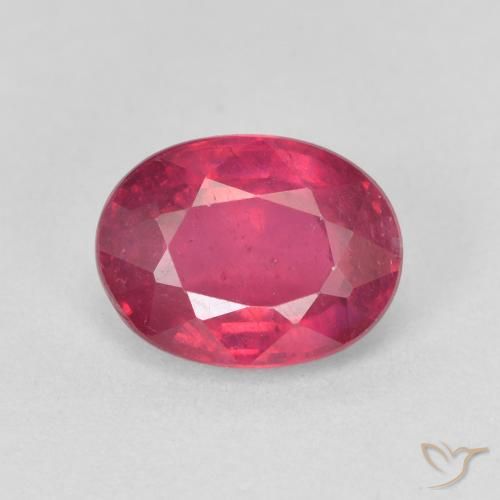 1.91ct طبيعي أحمر متوسط ياقوت, بيضوي, قليلا جدا