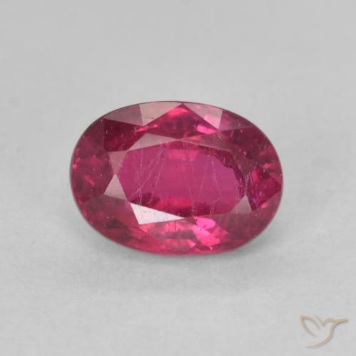 1.32ct طبيعي أحمر فاتح ياقوت, بيضوي, VS-SI