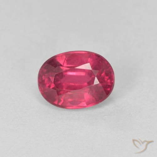 1.24ct طبيعي أحمر المربى ياقوت, بيضوي, قليلا جدا
