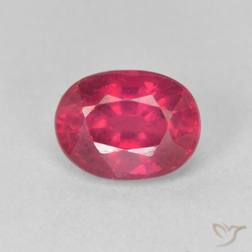 2.11ct طبيعي أحمر المربى ياقوت, بيضوي, قليلا جدا