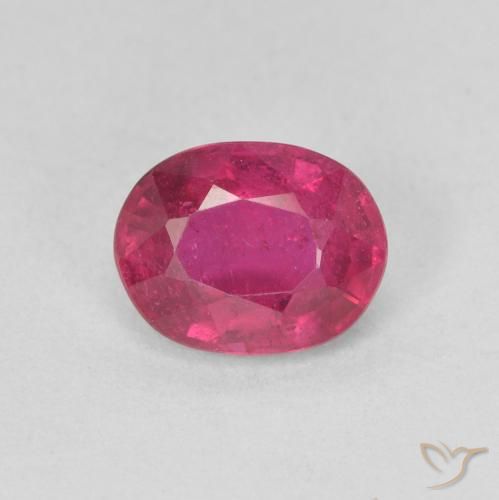 1.61ct طبيعي أحمر متوسط ياقوت, بيضوي, قليلا جدا