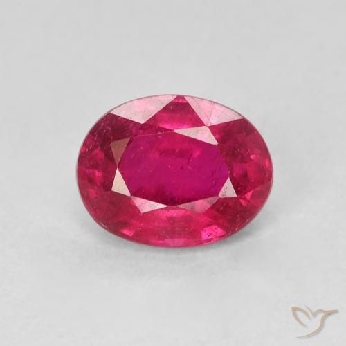 1.71ct طبيعي أحمر فاتح ياقوت, بيضوي, قليلا جدا