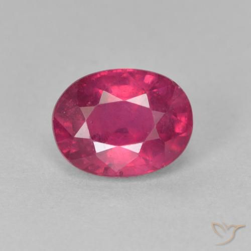 1.97ct طبيعي أحمر فاتح ياقوت, بيضوي, قليلا جدا