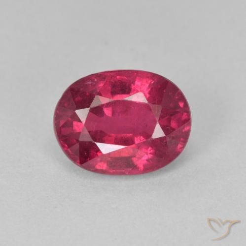 1.83ct طبيعي أحمر وردى ياقوت, بيضوي, قليلا جدا