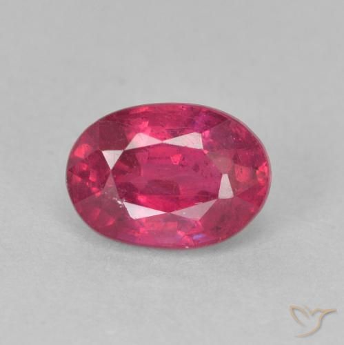 1.30ct طبيعي أحمر فاتح ياقوت, بيضوي, VS-SI