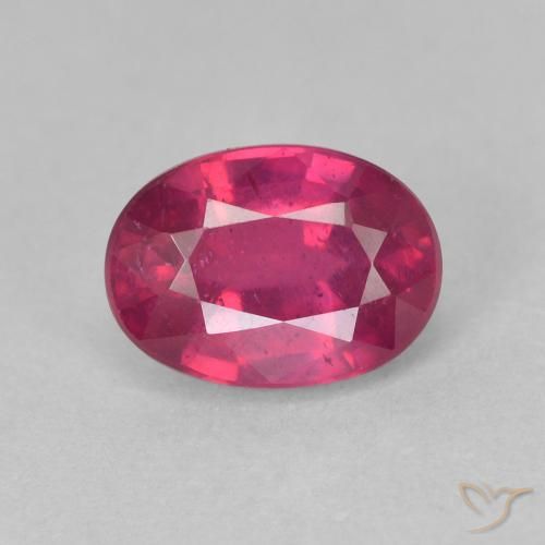 1.41ct طبيعي أحمر فاتح ياقوت, بيضوي, قليلا جدا