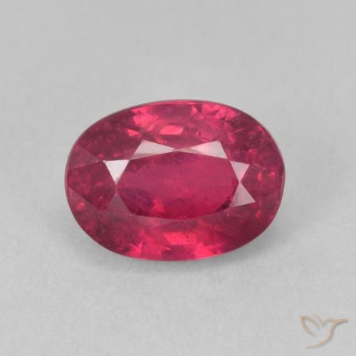 1.62ct طبيعي أحمر وردى ياقوت, بيضوي, قليلا جدا