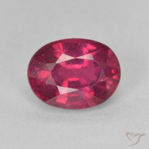 1.98ct طبيعي أحمر وردى ياقوت, بيضوي, قليلا جدا
