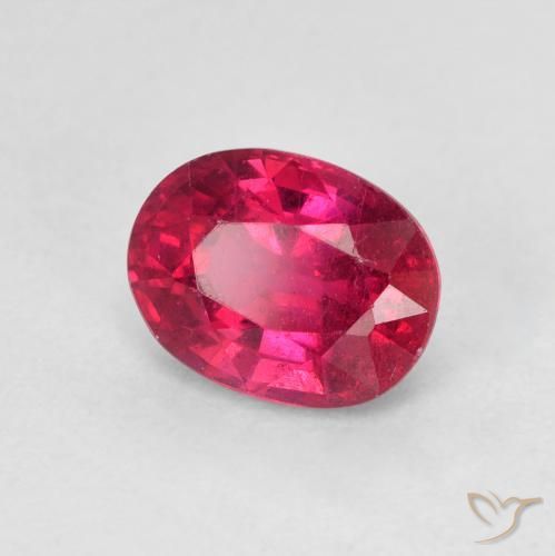 ياقوت Medium Dark-Red طبيعي، بيضوي، 1.87 قيراط، VS-SI