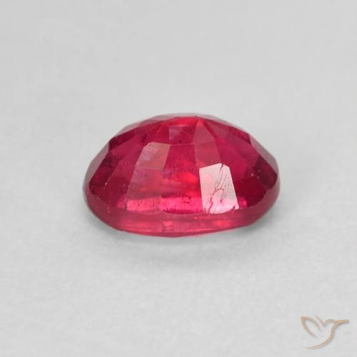 ياقوت Medium Dark-Red طبيعي، بيضوي، 1.45 قيراط، VS-SI
