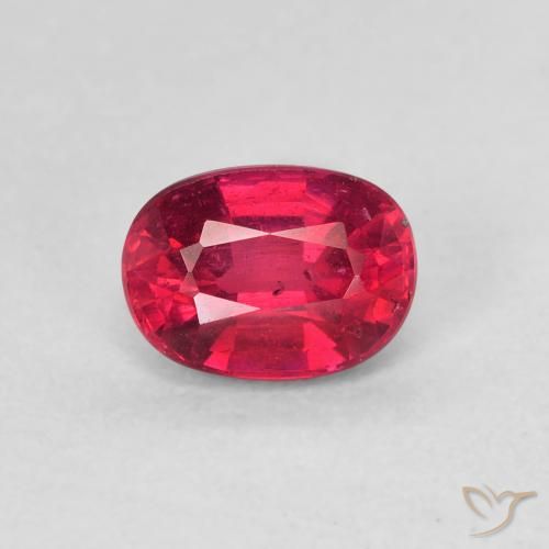1.35ct طبيعي أحمر وردى ياقوت, بيضوي, قليلا جدا