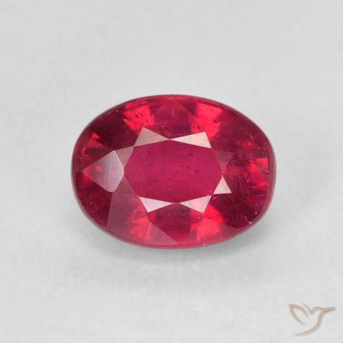 2.28ct طبيعي أحمر وردى ياقوت, بيضوي, قليلا جدا