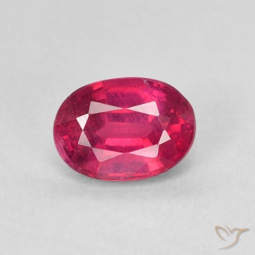 1.26ct طبيعي أحمر فاتح ياقوت, بيضوي, VS-SI