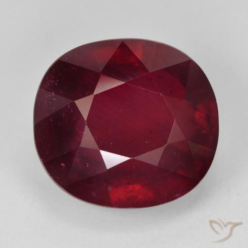29.74ct طبيعي أحمر النبيذ ياقوت, بيضوي, VVS-VS