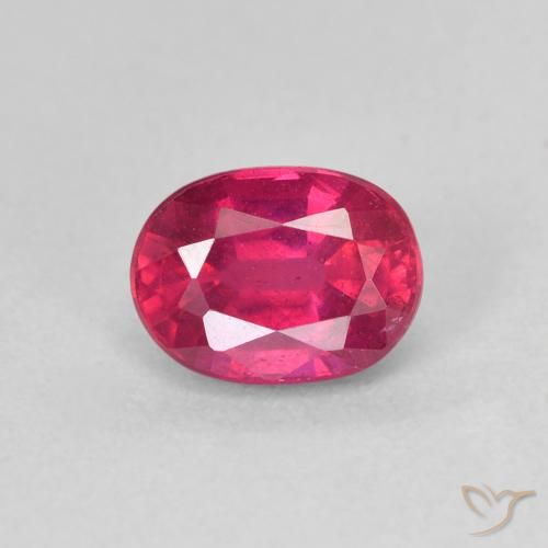 1.42ct طبيعي أحمر فاتح ياقوت, بيضوي, قليلا جدا