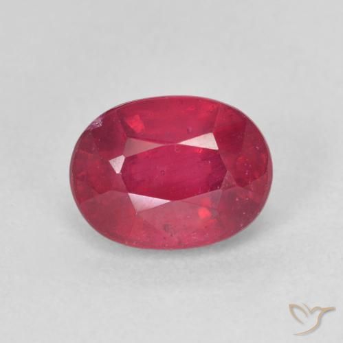 2.16ct طبيعي أحمر المربى ياقوت, بيضوي, قليلا جدا