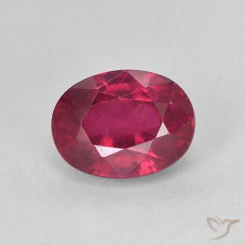 2.38ct طبيعي Medium Dark-Red ياقوت, بيضوي, قليلا جدا