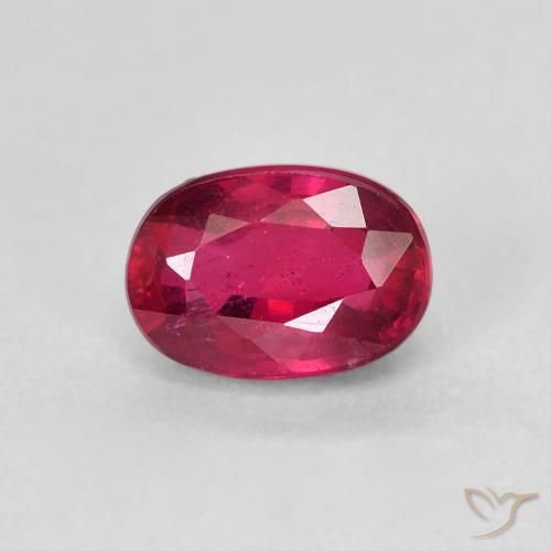 1.52ct طبيعي أحمر المربى ياقوت, بيضوي, قليلا جدا