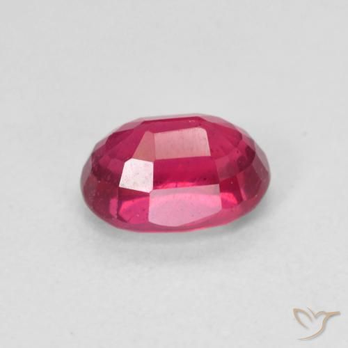 ياقوت Medium Dark-Red طبيعي، بيضوي، 1.38 قيراط، قليلا جدا