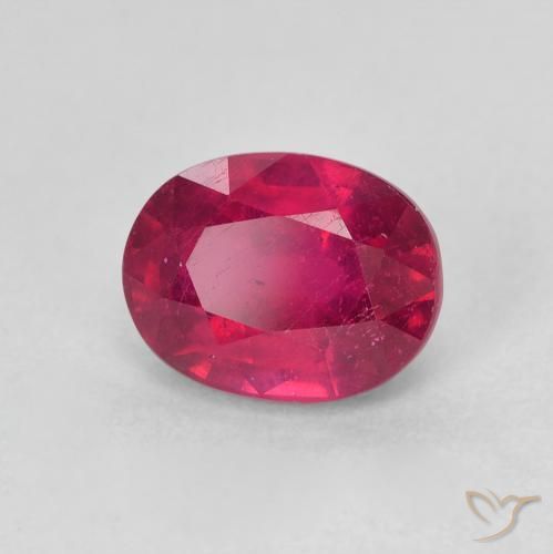 2.00ct طبيعي Medium Dark-Red ياقوت, بيضوي, قليلا جدا