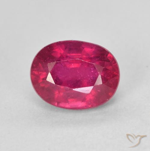2.38ct طبيعي أحمر فاتح ياقوت, بيضوي, قليلا جدا
