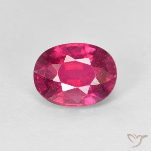 1.81ct طبيعي أحمر فاتح ياقوت, بيضوي, قليلا جدا