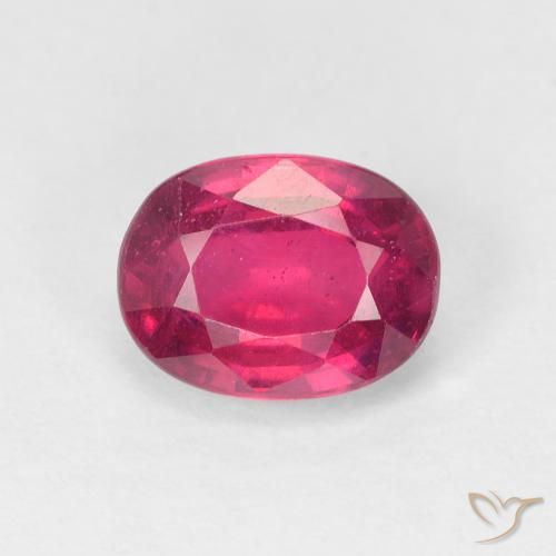 2.04ct طبيعي أحمر فاتح ياقوت, بيضوي, قليلا جدا