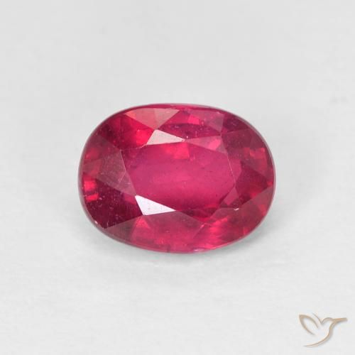 1.85ct طبيعي Medium Dark-Red ياقوت, بيضوي, قليلا جدا