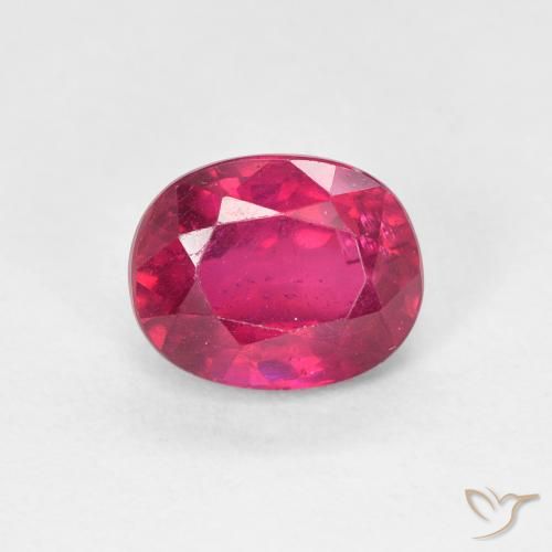 1.91ct طبيعي أحمر فاتح ياقوت, بيضوي, قليلا جدا
