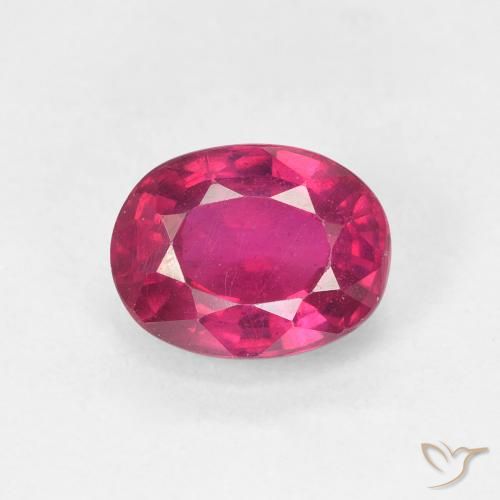 1.88ct طبيعي أحمر فاتح ياقوت, بيضوي, قليلا جدا