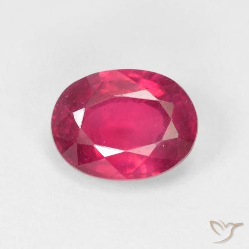 1.94ct طبيعي أحمر فاتح ياقوت, بيضوي, قليلا جدا
