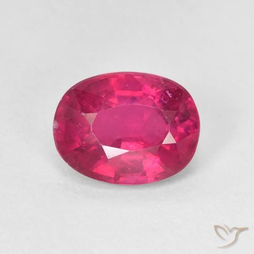 1.86ct طبيعي أحمر فاتح ياقوت, بيضوي, قليلا جدا