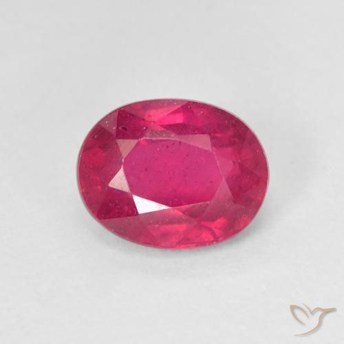 1.80ct طبيعي أحمر فاتح ياقوت, بيضوي, قليلا جدا