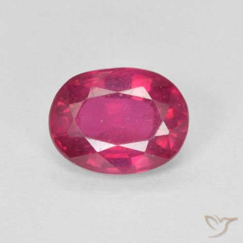 1.57ct طبيعي أحمر فاتح ياقوت, بيضوي, VS-SI