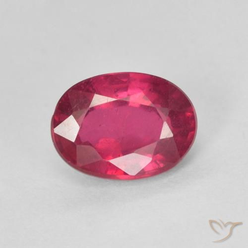 1.73ct طبيعي أحمر فاتح ياقوت, بيضوي, VS-SI