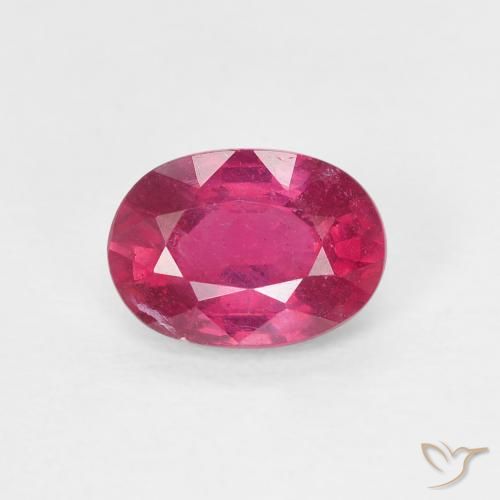 1.15ct طبيعي أحمر فاتح ياقوت, بيضوي, قليلا جدا