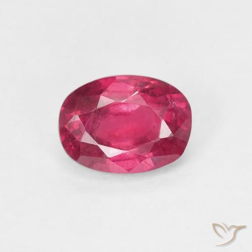 1.13ct طبيعي أحمر فاتح ياقوت, بيضوي, قليلا جدا
